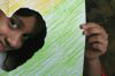 visage enfant dans coeur